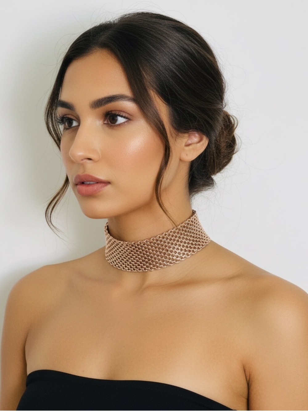 LEITH Rose Gold Plate Mesh
Chain Choker